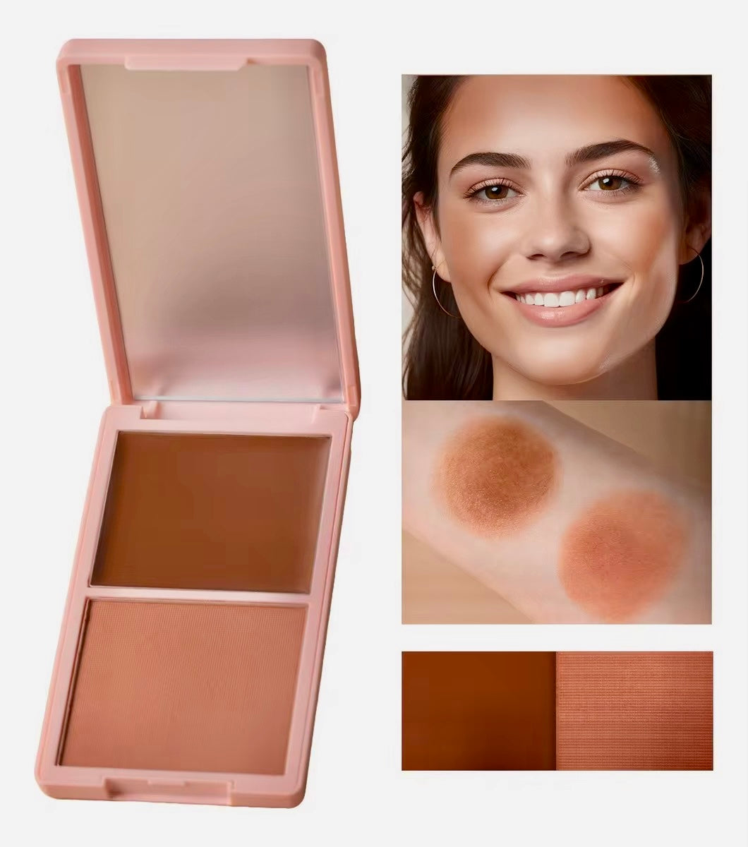 LuvellBeauty 2-in-1 Blush Duo | Cream & Powder Blush Palette