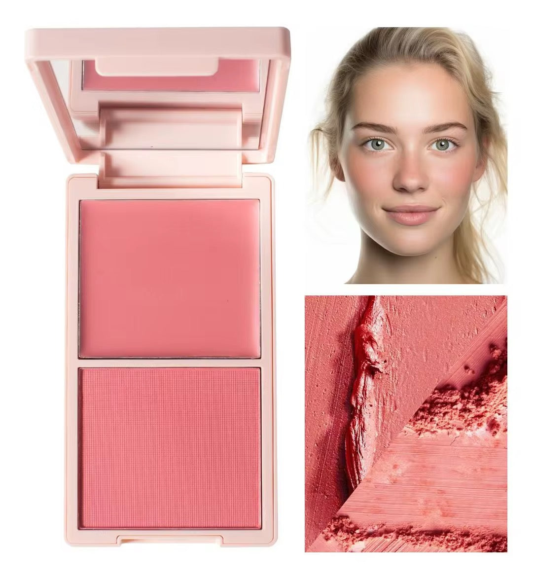 LuvellBeauty 2-in-1 Blush Duo | Cream & Powder Blush Palette