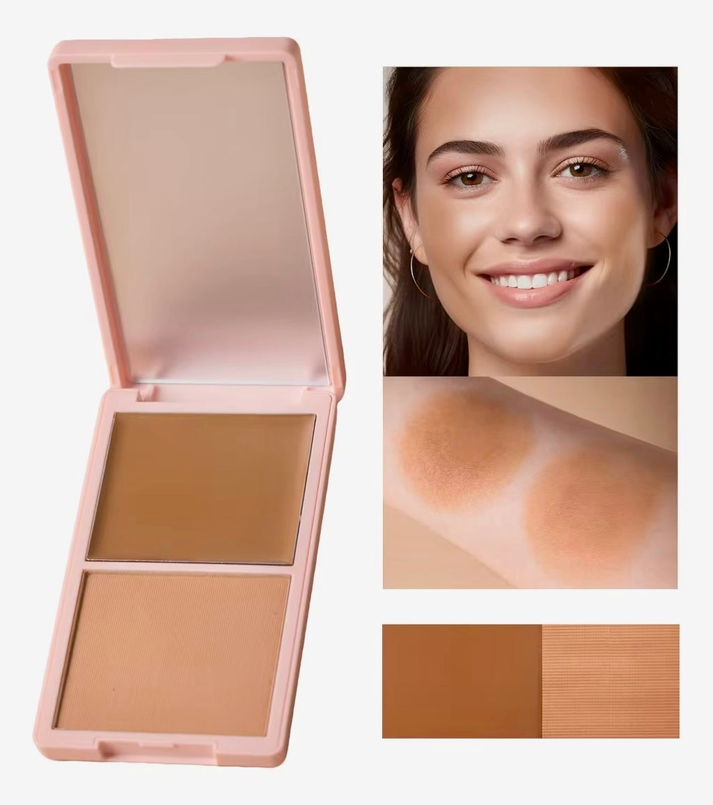 LuvellBeauty 2-in-1 Blush Duo | Cream & Powder Blush Palette