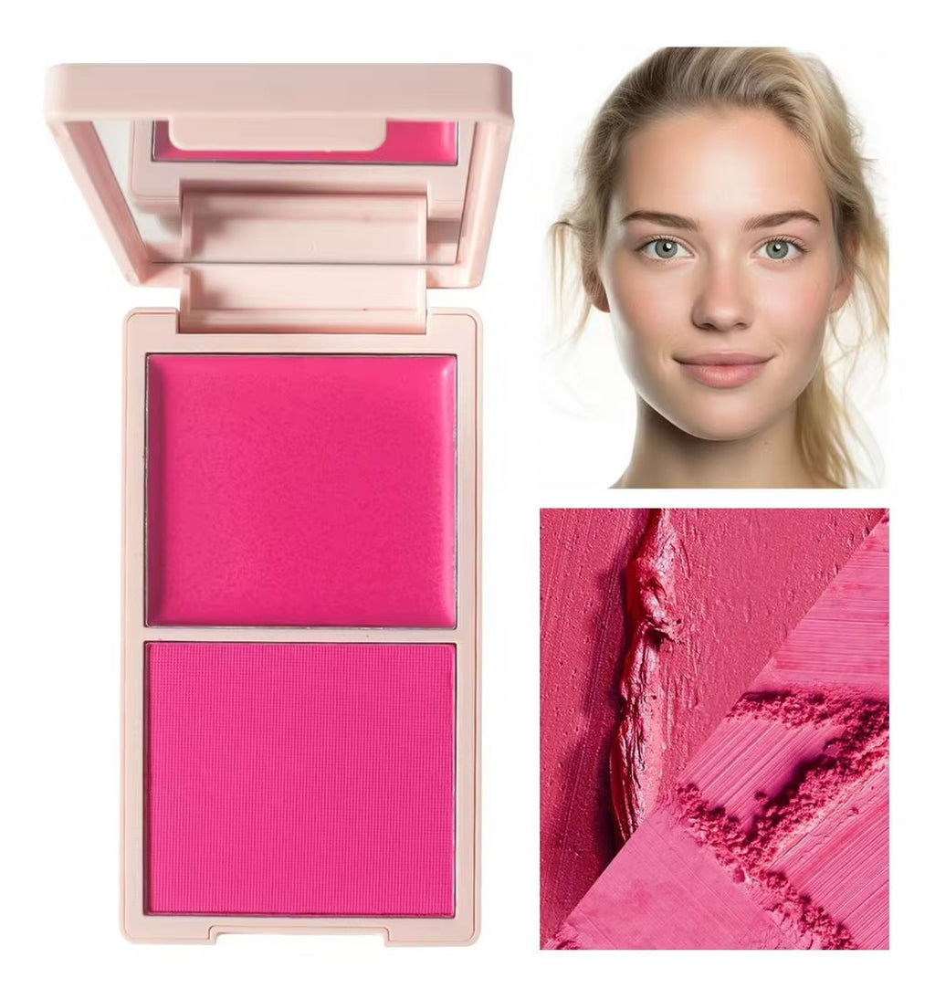 LuvellBeauty 2-in-1 Blush Duo | Cream & Powder Blush Palette