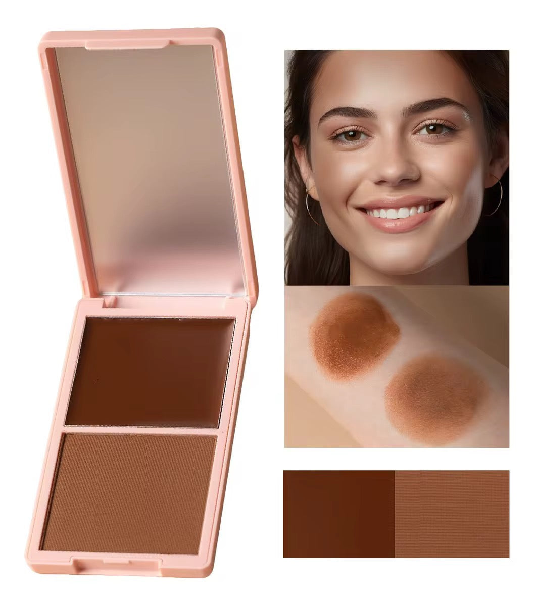 LuvellBeauty 2-in-1 Blush Duo | Cream & Powder Blush Palette