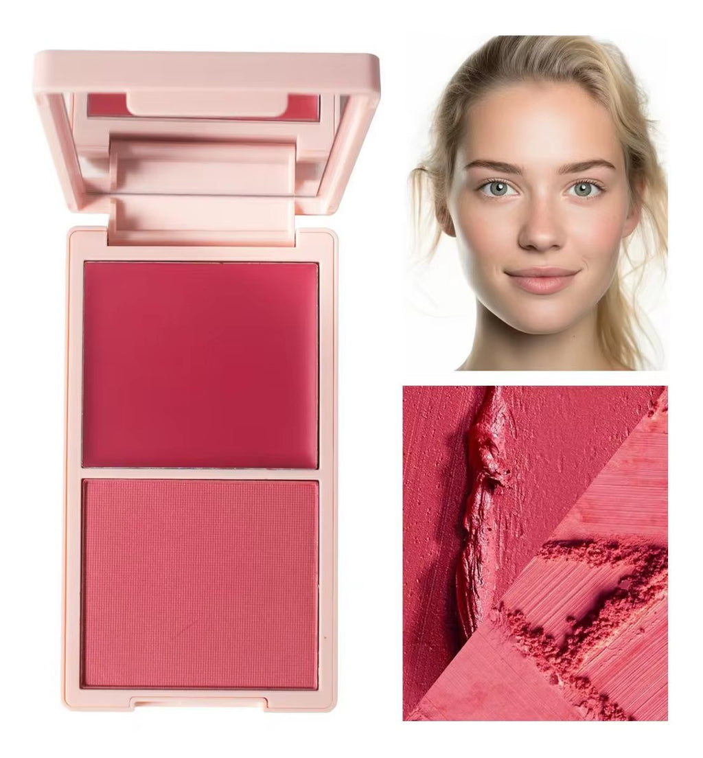 LuvellBeauty 2-in-1 Blush Duo | Cream & Powder Blush Palette