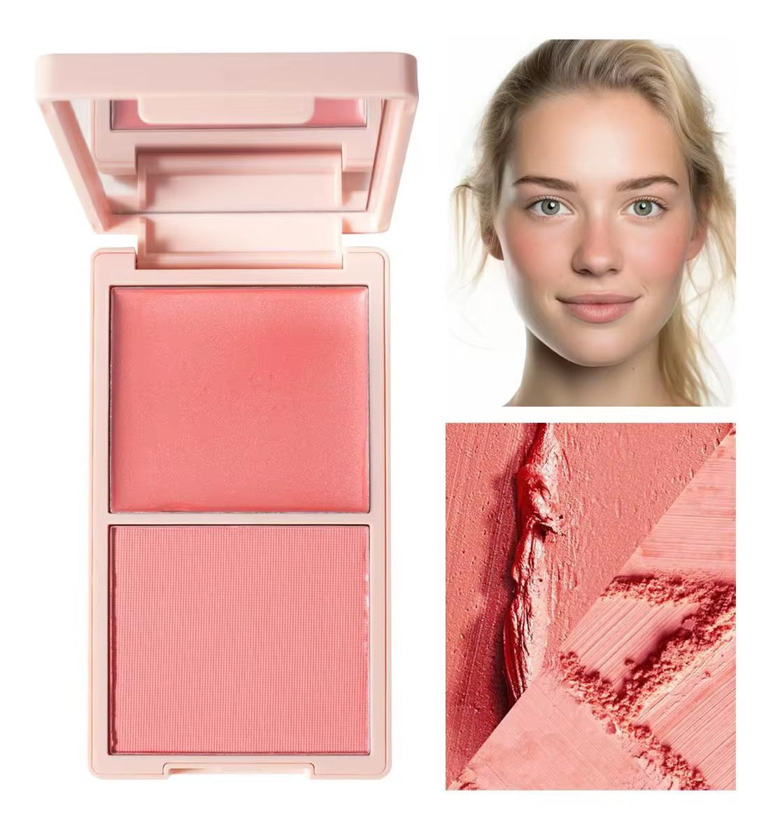 LuvellBeauty 2-in-1 Blush Duo | Cream & Powder Blush Palette