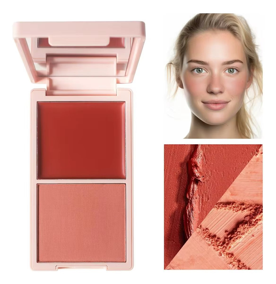 LuvellBeauty 2-in-1 Blush Duo | Cream & Powder Blush Palette